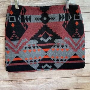 GAP WOOL BLEND MINISKIRT IN SOUTHWEST AZTEC PRINT